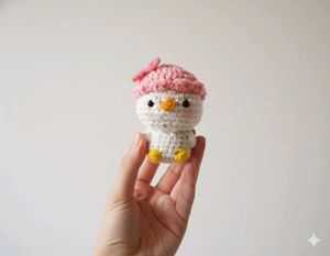 Adorable Crocheted duck with Hat....
