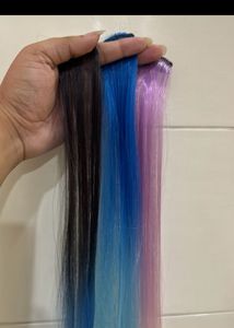 Set Of 3 Hair Highlights Clipons