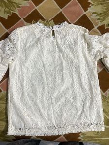 Elegant White Lace Blouse