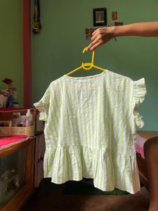Striped Ruffle Top