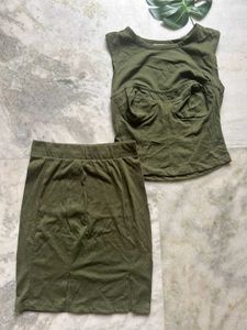 Olive Green Two-Piece Set