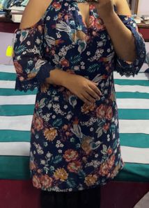 Pintrest Floral Cold Shoulder Dress