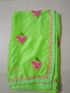 New Green Saree With Price Tag