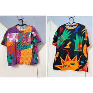 Only- 2 T-Shirts combo Funky Graphic Tee Bundle