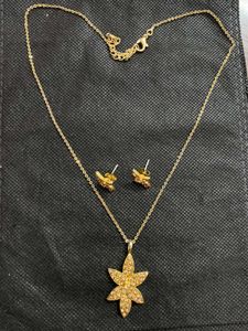 SET OF CHAIN PENDANT WITH EARINGS