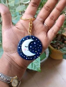 Set Of 2 Celestial Keychains🌞🌜✨