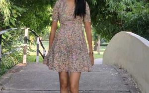 Floral Print Mini Dress