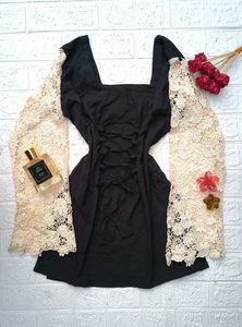 Corset Back Lace Sleeves Kurti 🎀