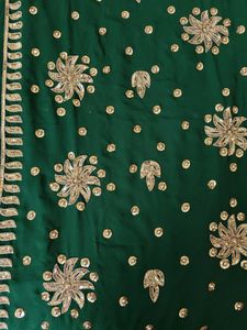 Emerald Green Embellished Saree