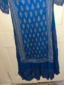 Blue Anarkali Gown Dress