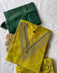 Elegant Yellow Kurta Pant Set