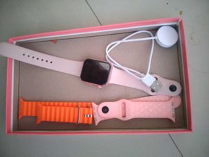 Smart Watch In Pink Colour With Charger