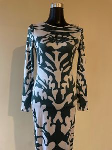 Patterned Long Sleeve Dress (KYLIE Inspired)