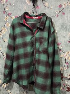 Plaid green chec Flannel Shirt