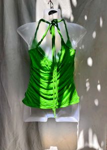 561210. Green Floral Halter Top