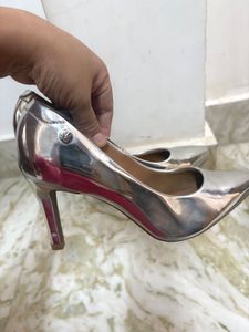 Silver Pointed Luxury Heels