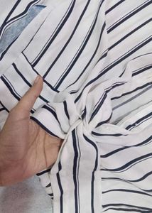 Striped Tie-Waist Top