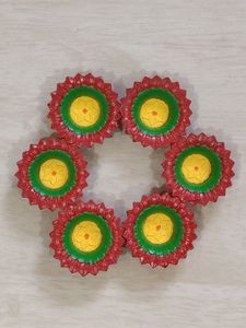 Set of 6 Decorative Diyas