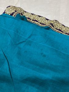 Saree With Lace On Border