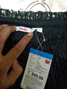 New Black Top With Tag