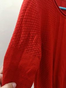 Red Knit Pullover