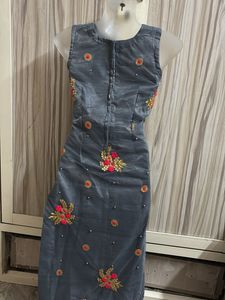 Embroidered Plazo Suit Set