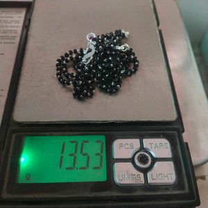 PureSilver Single Line Green&amp;Pink Stone Mangalsutr