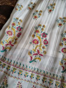 Floral Kurta Set With Organza Dupatta