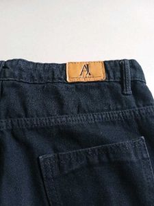 Wide Leg Black Denim