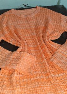 Peach Knit Sweater