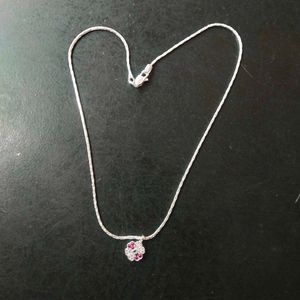pure Silver Snack Chain+Pandent 16inch