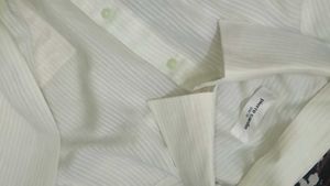 Striped yellowish White Shirt