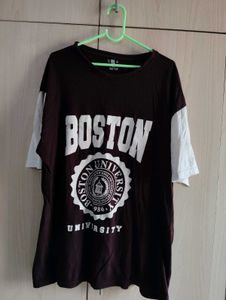 Boston University Graphic Tee- OVERSIZED