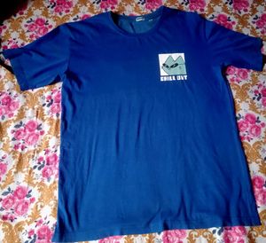 Oversized Blue Graphic T-shirt
