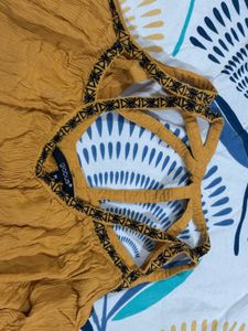 Buy Anyone Mustard Tank and lavender Top