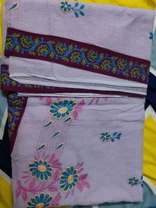 Lavender Colour cotton Saree