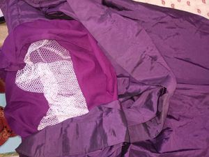 Purple Embroidered Padded Gown