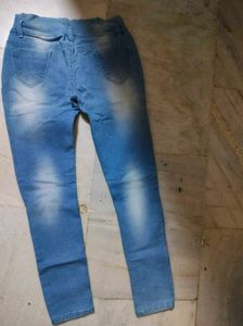 Classic Blue Torn Jeans