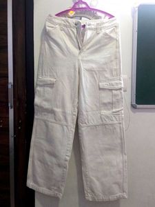 White H and M Cargo Pants
