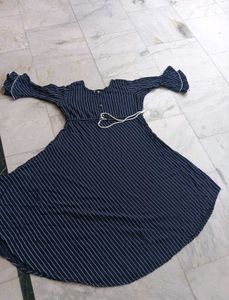 Striped Fit &amp; Flare Dress