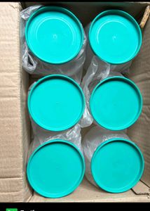 Set of 6 Plastic Storage Jars
