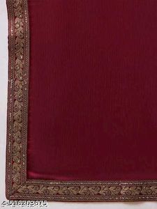 ❤Karvachauth special Maroon Saree