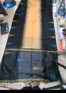 Elegant Black & Gold Saree