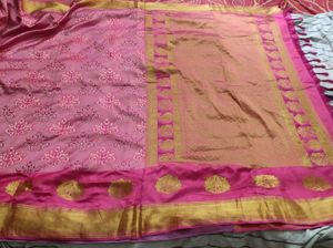 Pastel Pink silk .Saree