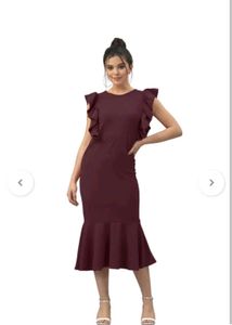 Maroon Strechable dress