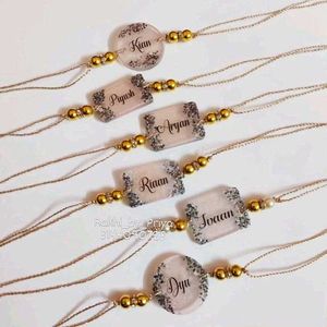 Resin Customised Rakhi Dm For Order