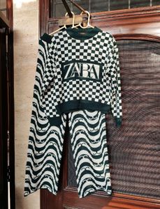 Price Drop!! Zara Woolen Co Ord Set Black