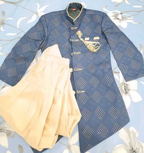 royal blue sherwani