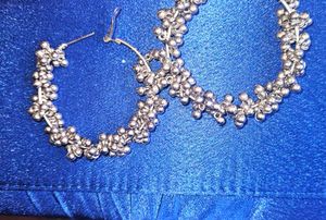 Silver Toned Ear Drops with Bells