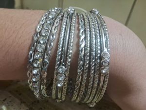 Silver Bangle Set